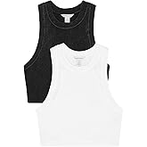 Organic Basics Womens Core Crop Tank Top 2-Pack