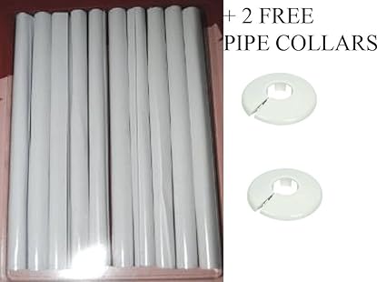 Heizungsrohre zum Clipsen, 20 cm, Weiß, 10 Stück