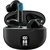 BSWLMDD Wireless Bluetooth 5.3 Headphones &ndash; Hi-Fi Stere | HD Audio Ergonomic Design Waterproof Sports Earbuds Bluetooth 5.3 / 6.0 LED Display Charging Cas Fast Charging