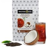 Walters Bay Coconut Iced Tea - 18 Count, Gallon Sized Tea Bags, Ceylon Black Tea, 100% Hand Plucked, Unsweetened, Tropical Coconut Flavor, Sri Lankan Tea