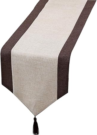 Chemin De Table Gris Burlap Dresser Foulards Table Drapeau