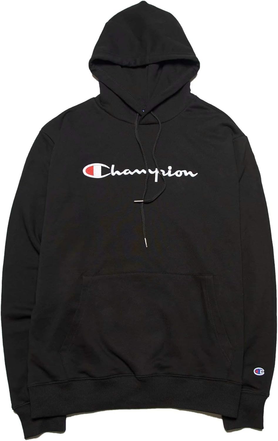 champion classic logo patch hoodie sweatshirt cream