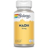 SOLARAY NADH 10 mg - Active Form of Niacin, Reduced NAD Supplement - Cofactor in Cellular Energy Pathways - Lab Verified, Gluten Free, 60-Day Guarantee - 30 Servings, 30 VegCaps