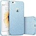 iPhone 6s Plus Case, Imikoko™ Fashion Luxury Protective Hybrid Beauty Crystal Rhinestone Sparkle Glitter Hard Diamond Case Cover for iPhone 6s/6 Plus (Bling Rose Gold) (Blue)