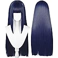 COSPLAZA Cosplay Wigs Long Straight Blue Hair Halloween Party Hair Synthetic Wig