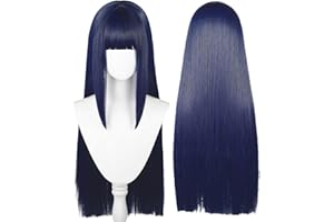 COSPLAZA Cosplay Wigs Long Straight Blue Hair Halloween Party Hair Synthetic Wig