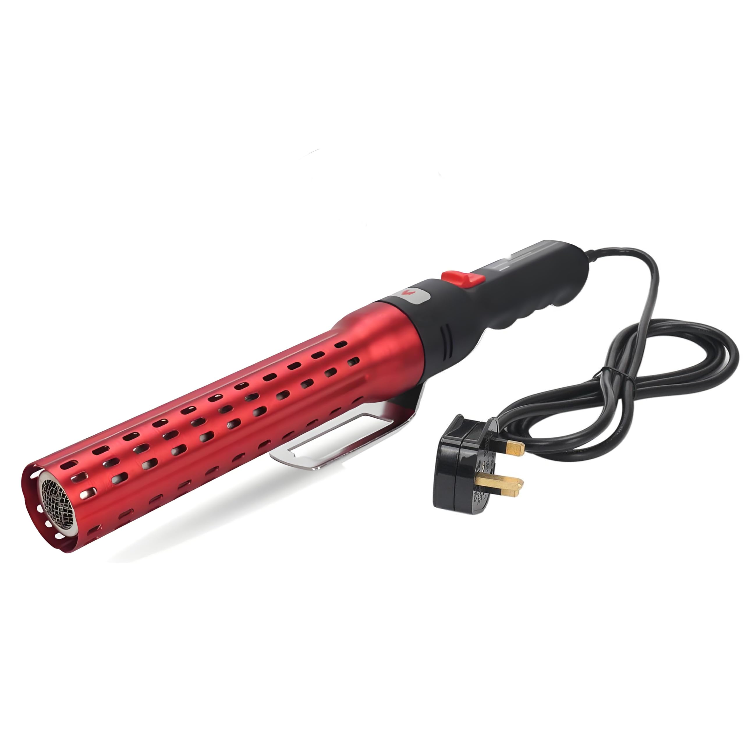 ipalmay Fast Electric Charcoal Fire Starter, Outdoor Charcoal Lighter, 60 Second Lighting Charcoal for BBQ Grill, Fireplace, Blower, Campfire (Red)