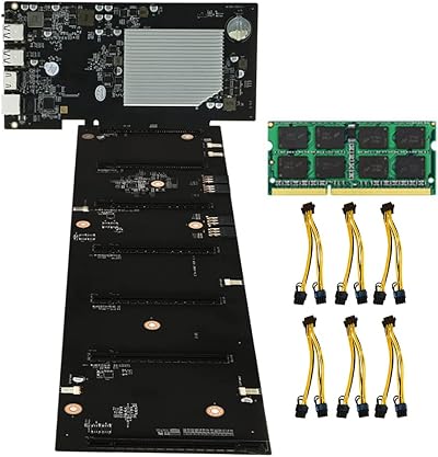 Bcowtte ETH-HSW2 Motherboard 8GB DDR3 RAM 6x PCIe x16 MSATA BTC Mining