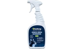 ECO STRONG Cat Stain And Odor Remover | Enzyme Urine Odor Neutralizer - Stain Remover for Carpet, Litter Boxes, Bedding, and Laundry [Citrus Scent, 32 oz. Spray]
