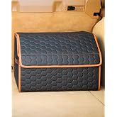 Owleys Foldable Trunk Organizer for Car Storage - Collapsible Auto Trunk Organizer With Lid - Trunk Organization (21.6 inch, Hexy)