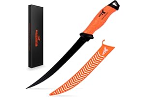 KastKing Speed Demon Pro Fillet Knife - Razor Sharp G4116 German Stainless-Steel Blade, Professional Level Knives for Filleting and Boning, Non-Slip Handles, Includes Protective Sheath