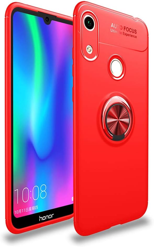 LAGUI Compatible for Huawei Y6s 2019 Case, Magnetic Car Mount Dedicated Cover with Finger Ring Holder. red+red