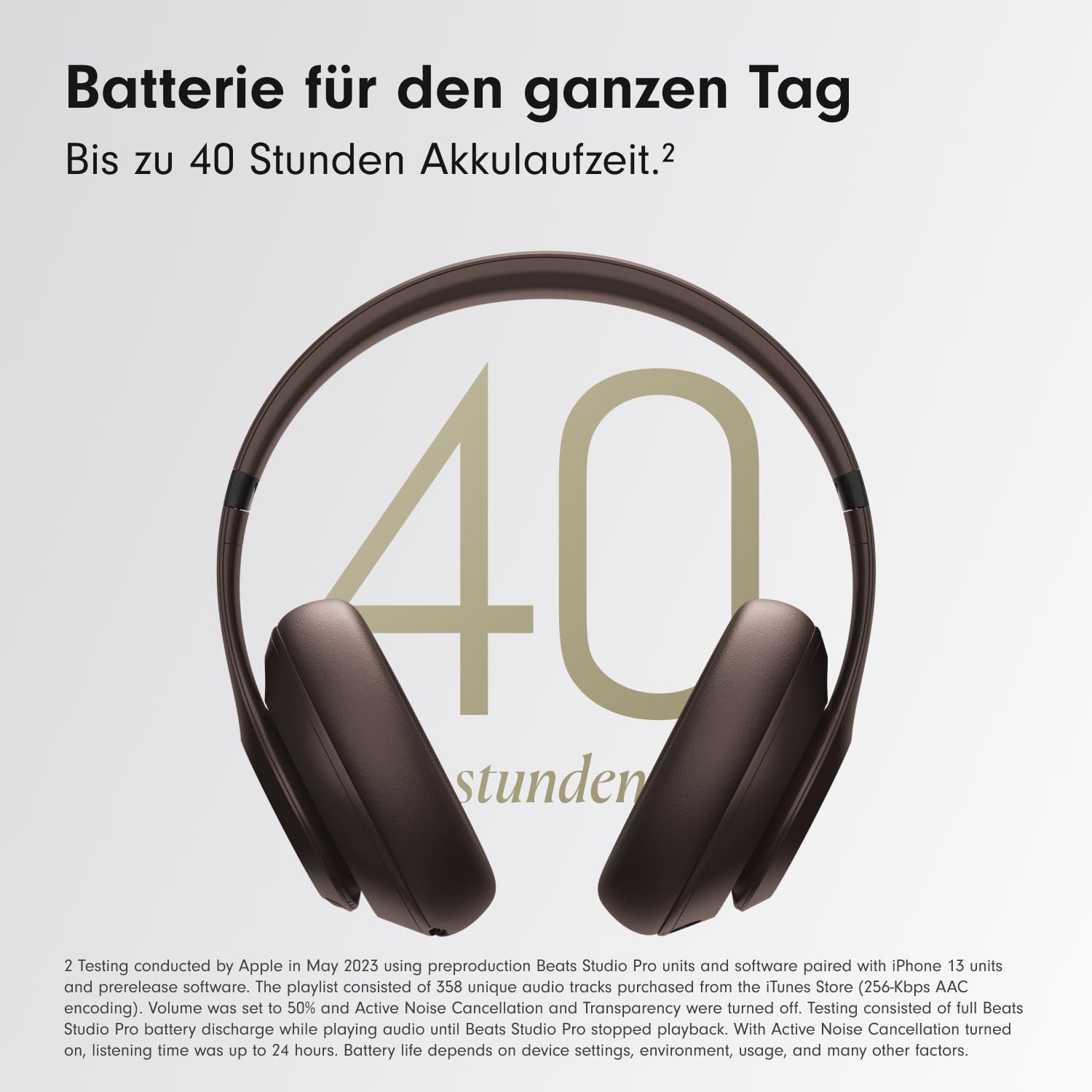 Beats Studio Pro – Komplett Kabellose Bluetooth Noise Cancelling Kopfhörer – Personalisiertes 3D Audio, USB-C verlustfreies Audio, Apple & Android Kompatibilität - Espresso 3