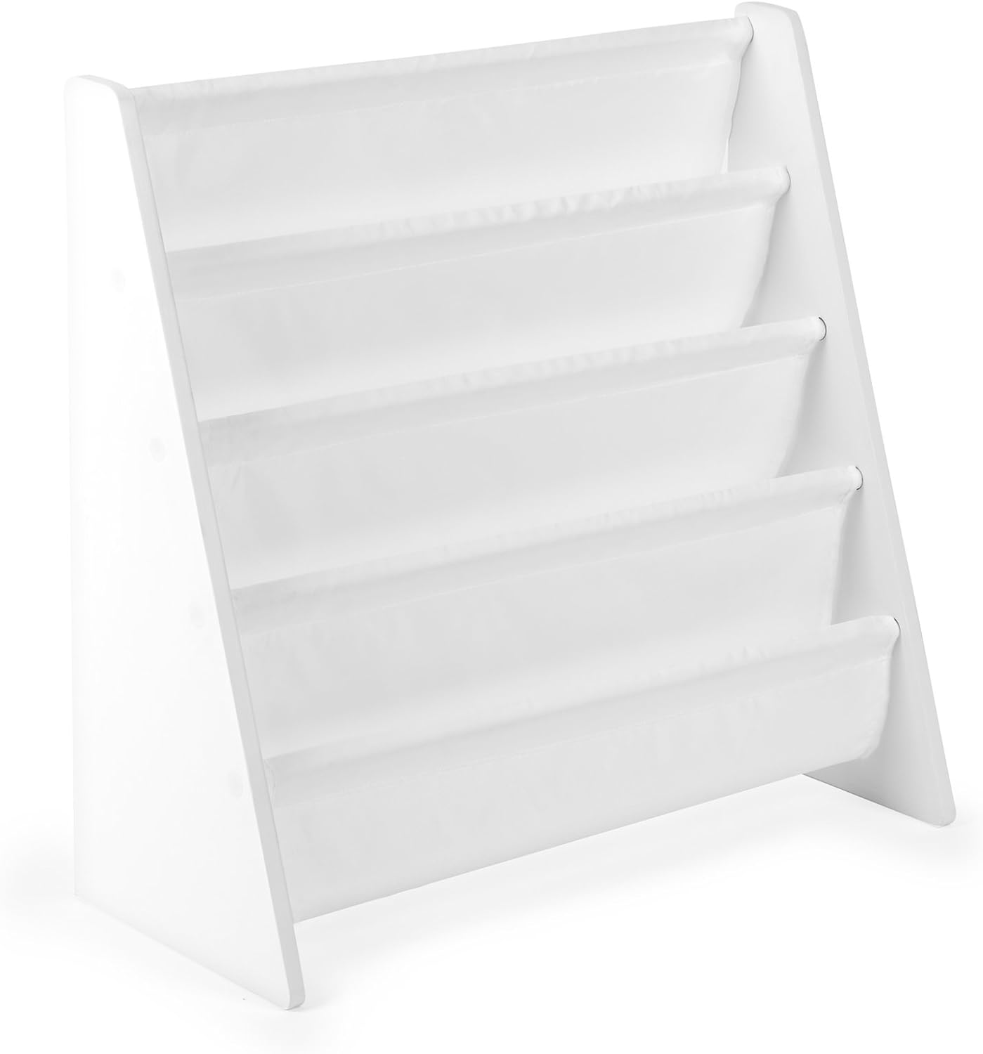 Hartleys Childrens Fun White Wooden Bookshelf - Choice of Fabric Colour