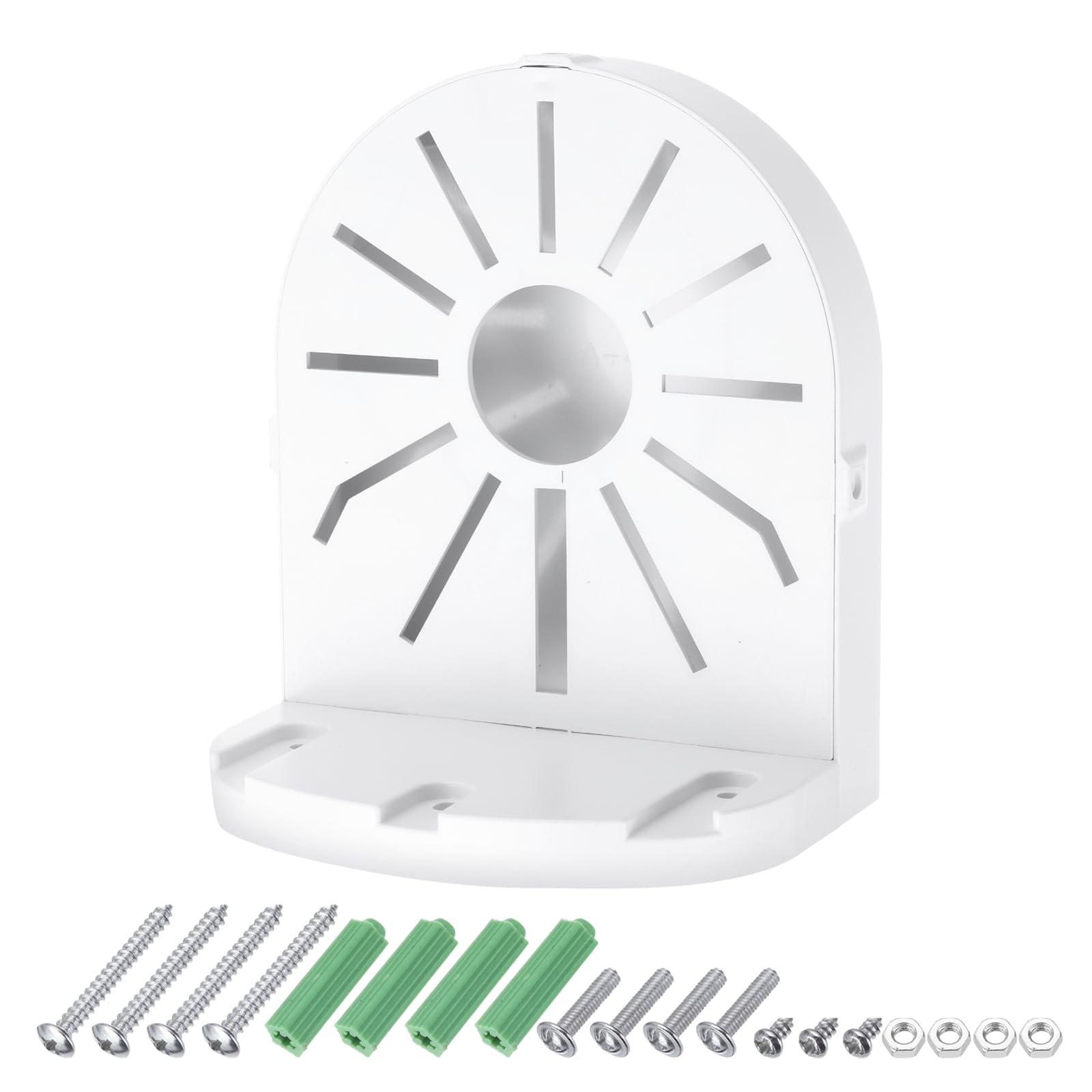 PATIKIL Dome Security Camera Mount 6.7 Inch, 1 Pack Universal Dome Right Angle Wall Mounting Bracket Junction Box Plastic, White