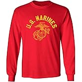 U.S. Marines Vintage Arch Gold Ink Adult Long Sleeve T-Shirt