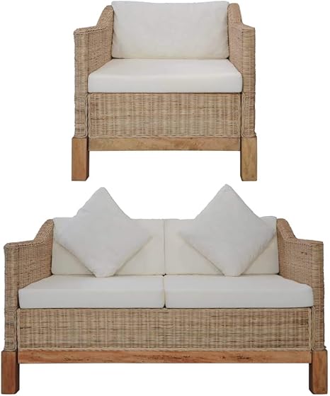 vidaxl conjunto muebles jardin ratan