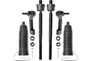 ASTARPRO 6pcs Front Inner and Outer Tie Rod Ends Complete Kit and Boots Compatible with 2007-2016 Ford Expedition F-150 Lincoln Navigator