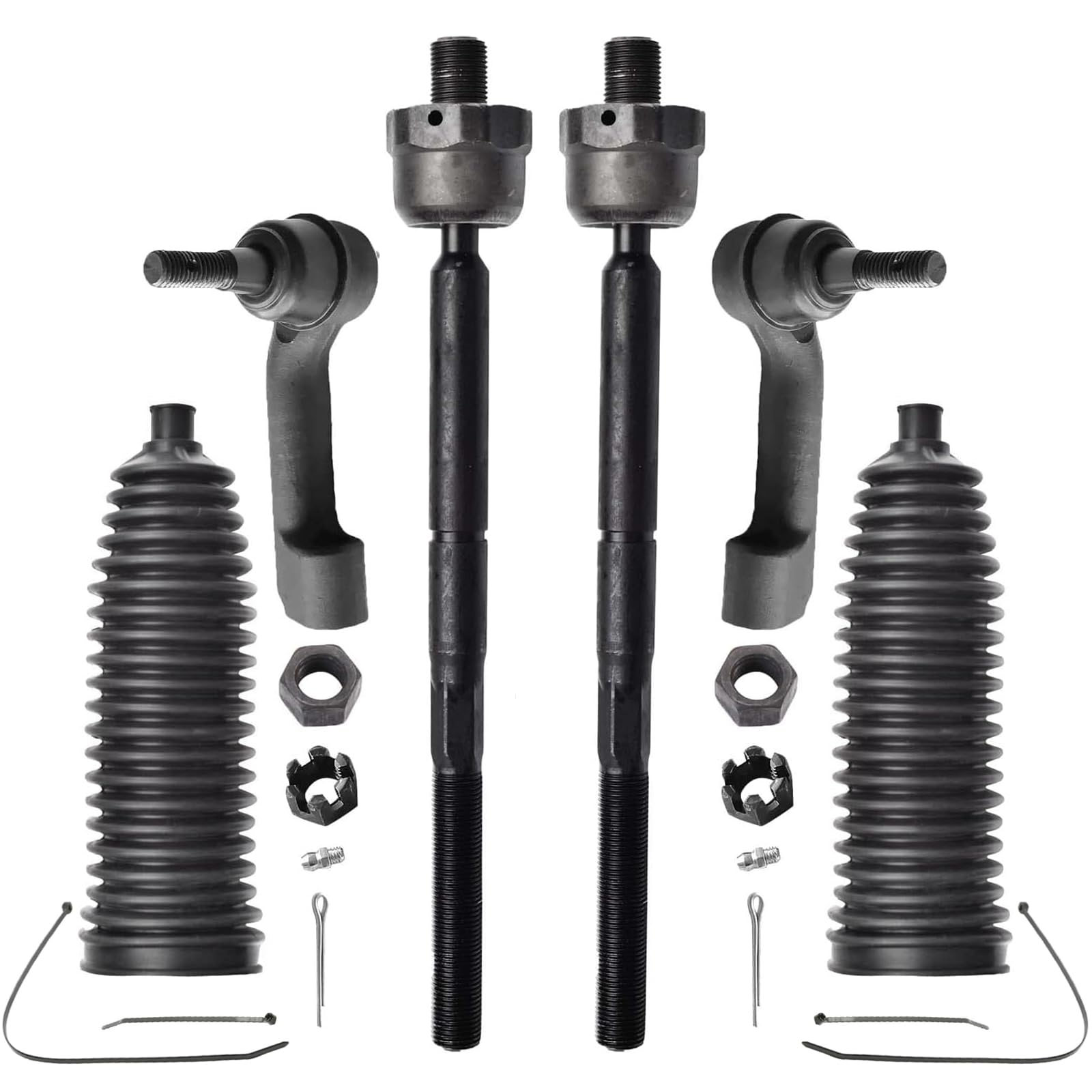 Photo 1 of ASTARPRO 6pcs Front Inner and Outer Tie Rod Ends Complete Kit and Boots Compatible with 2007-2016 Ford Expedition F-150 Lincoln Navigator