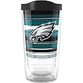 Tervis NFL Philadelphia Eagles - Hype Stripes Made in USA Double Walled Insulated Tumbler Travel Cup Keeps Drinks Cold & Hot, 16oz, Classic