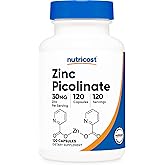 Nutricost Zinc Picolinate 30mg, 120 Capsules - Gluten Free and Non-GMO
