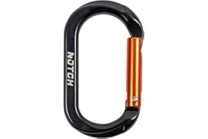 Notch Micro Carabiner Standard Lock Gate - Versatile Tool for Arborists & SRS Climbing, Gate Opening: 0.5”, Height: 2.3”, Tensile Strength: 900 lbs. Weight: 0.49 oz (99380)