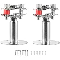 USAMILY 2pcs Adjustable Stainless Steel Pipe Bracket Clamp, Wall Mount Ceiling Mount Pipe Support for 3/4 inch Pipe