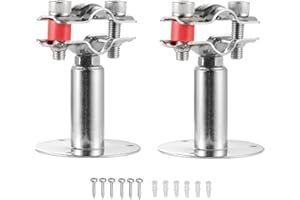 USAMILY 2pcs Adjustable Stainless Steel Pipe Bracket Clamp, Wall Mount Ceiling Mount Pipe Support for 3/4 inch Pipe