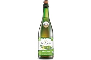 Val de France, Non-Alcoholic, Reduced Calorie, Organic and OU Kosher Sparkling Juice (Pear), 25.4 Fl Oz (1 bottle)