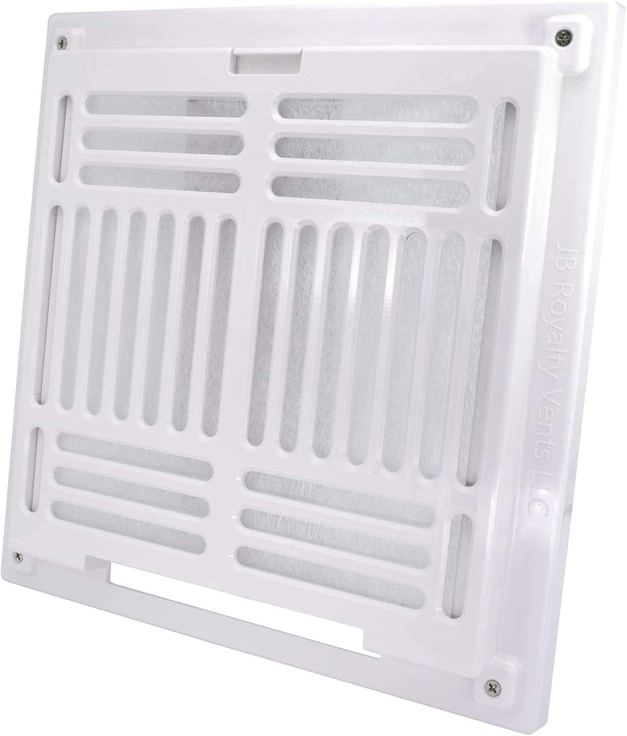 JB Royalty Easy to Install Air Vent Filter for Home Floor Easy Air Flow 10’’W x 10’’H Plastic Cover 2 Filters Outer Dimensions 12’’ x 12’’ Included – Perfect to Avoid Small Particles & Dust