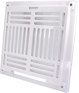 JB Royalty Easy to Install Air Vent Filter for Home Floor Easy Air Flow 10’’W x 10’’H Plastic Cover 2 Filters Outer Dimensions 12’’ x 12’’ Included – Perfect to Avoid Small Particles & Dust