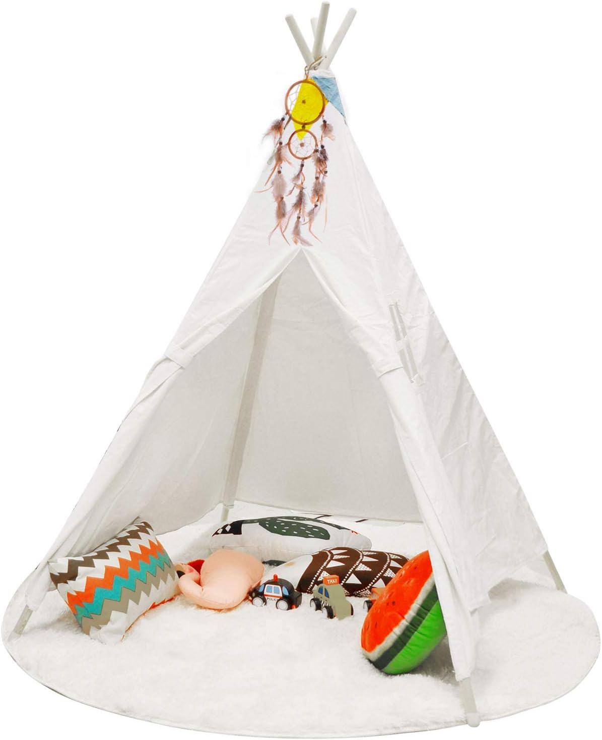 Mland Teepee Play Tent Playhouse for Birthday Gifts/ Party Decor /Kids Furnitures &Room Decor with Carry Case