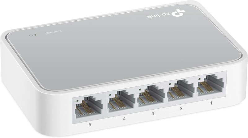 TP-Link TL-SF1005D 5-Port 10/100 Mbps Unmanaged Desktop Network Switch White EU