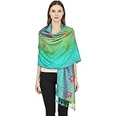 Rainbow Pashmina Colorful Silky Tropical Colorful Exotic Pashmina Wrap Shawl Scarf