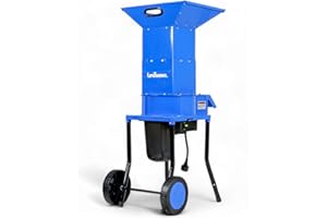 Landworks Leaf Mulcher Shredder Electric Green and Waste Management Heavy Duty 120V AC 11" Inch Cutting Blade .5" Inch Cutting Capacity for Leaves, Grass, & Clippings