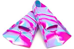 Fadgesy Swimming Training Fins,Comfortable Silicone Flippers for Swimming and Diving,Size Suitable Kids Girls Boys Adult