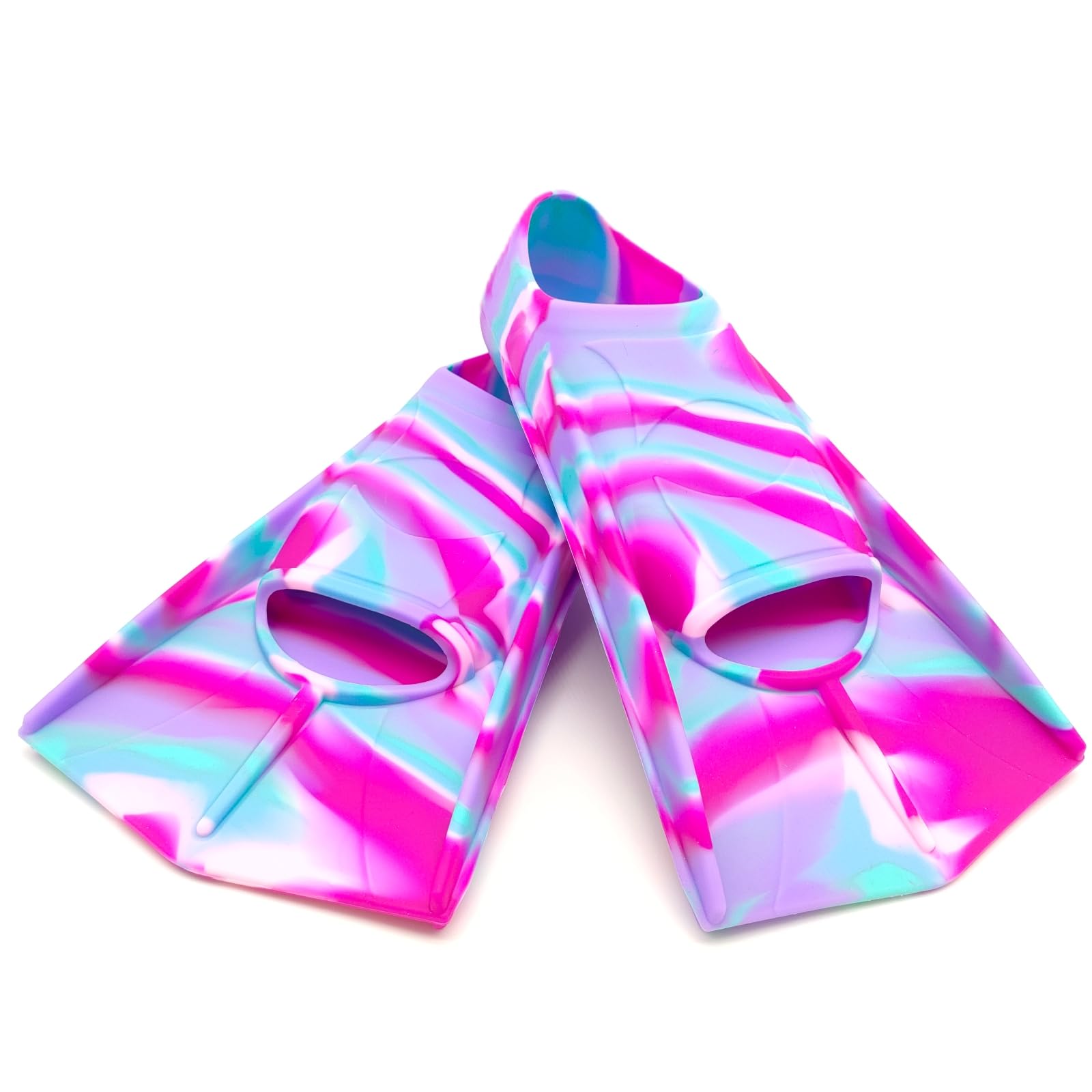 Photo 1 of Fadgesy Swimming Training Fins,Comfortable Silicone Flippers for Swimming and Diving,Size Suitable Kids Girls Boys Adult (S, DopamineAmusementPark)