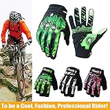 Cycling Gloves Mountain Bike Gloves Bicycle Riding Gloves Touchscreen Motorcycle Gloves Full Finger Workout Gloves Skeleton Gloves for Men and Women