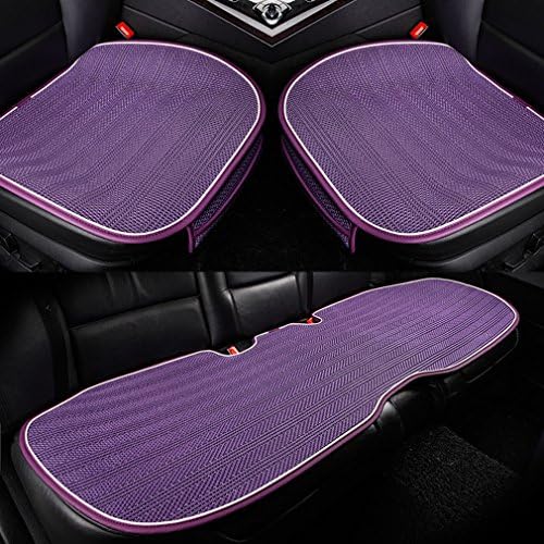 yberlin Universal Cool Car Seat Covers,Ice silk Breathable Auto Interior Full Set Seat Cushion(Purple)