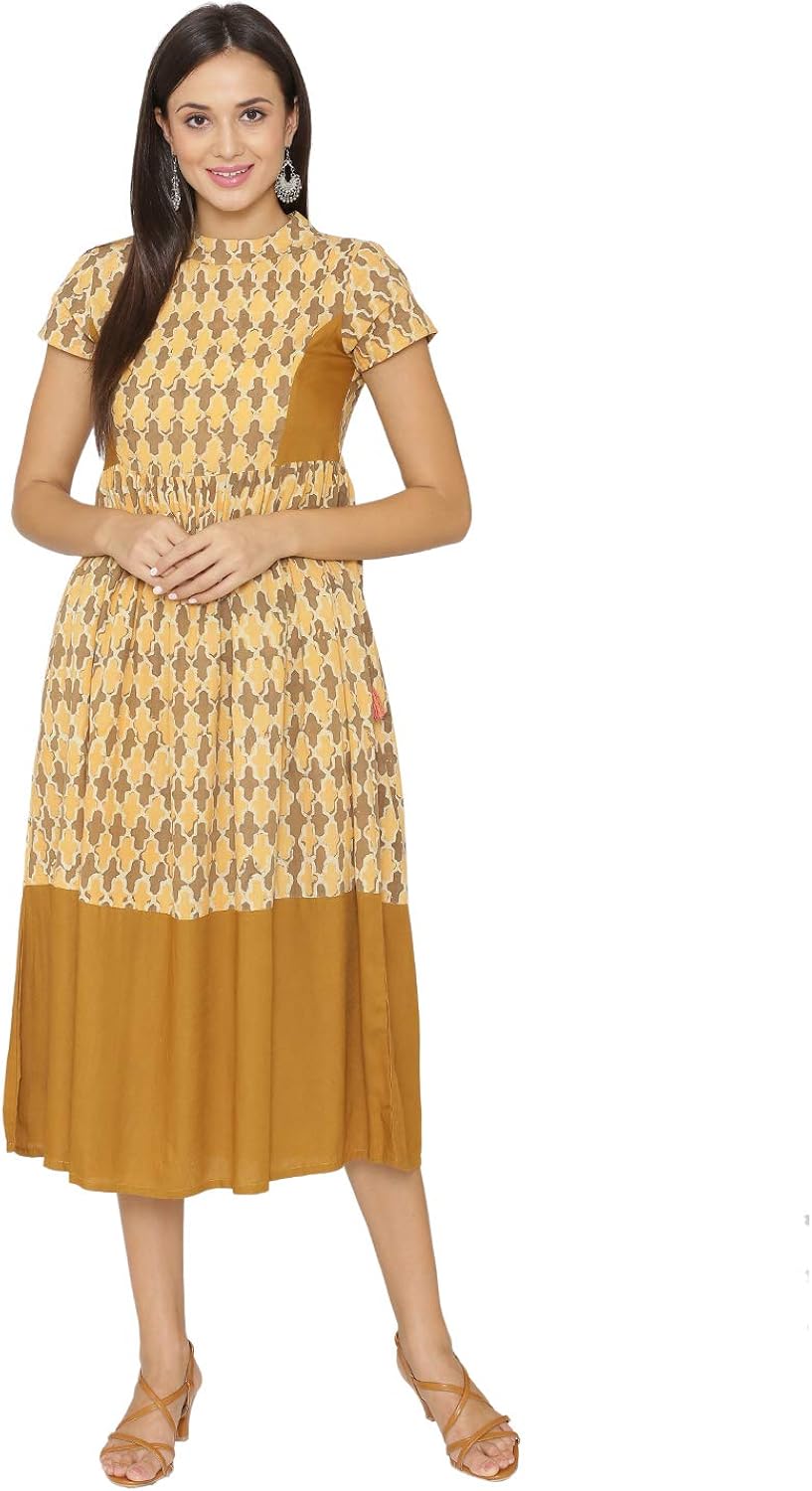mustard summer dress
