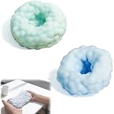 Dexspoeny 2 Pcs Handmade Stress Ball Maker, Sand Crunchy Squishy Stress Ball, Ice Skin Slow Rebound Sensory Squeeze Balls, Soft Moldable Fidget Sensory Toys for Anxiety Relief (Blue+Green)
