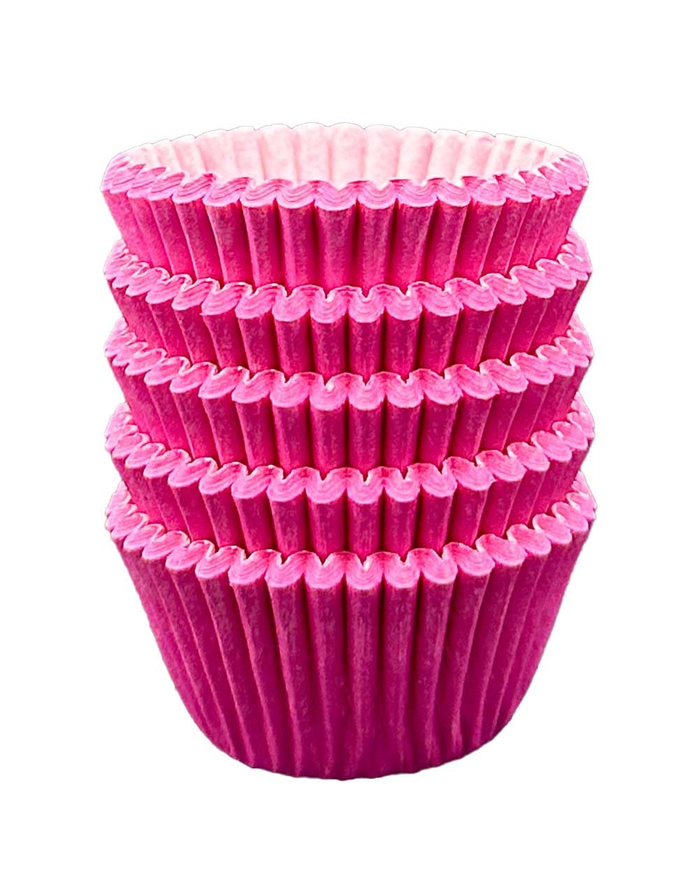 Scrumptious! 125PC Mini Muffin Cases - Cerise - 45GSM 31mm x 23mm Greaseproof Paper Baking Cases - Great for Christenings Valentine's Day Birthday and Anniversary Party Cakes Bakes and Sweets