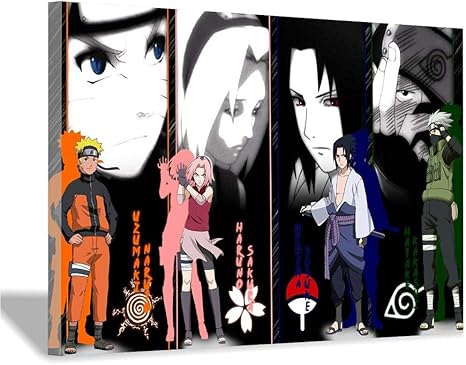 Amazon アニメナルトポスター 漫画アニメ壁画印刷 リビングルームの寝室の子供部屋のための現代アート装飾ギフト30x45cm 12x18inch フレームレスアート6 ウォールステッカー オンライン通販