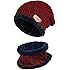 Bonnet Tricoté Homme Yixda - Doublure Polaire - Tour De Cou 56-60 Cm - Printemps/Automne/Hiver