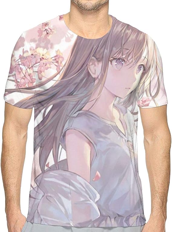 Amazon Co Jp アニメの女の子桜 Tシャツ メンズ 半袖 夏 薄手 吸汗速乾 汗染み防止 快適な おもしろ おしゃれ 服 ファッション小物