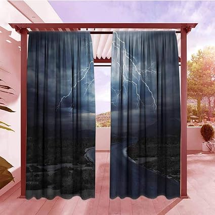 Amazon Com Outdoor Patio Curtains Lake House Decor Thunderstorm