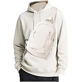 Crossbody Sling Backpacks Sling Bag for Men Women, Shoulder Backpack Chest Bags with USB Charger Port off white