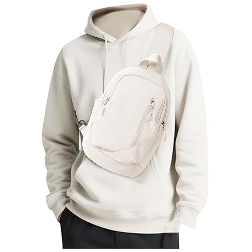 Crossbody Sling Backpacks Sling Bag for Men Women, Shoulder Backpack Chest  Bags with USB Charger Port off white in Oman Whizz Multipurpose Daypacks