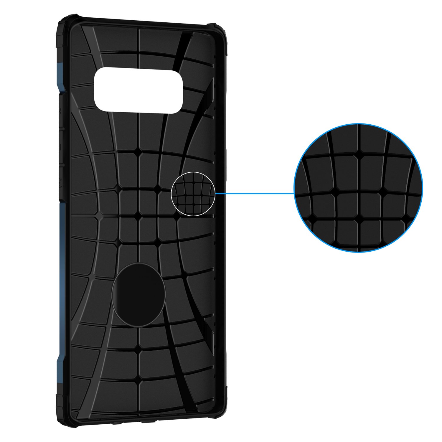 Galaxy Note 8 Case, LoHi Heavy Duty Protection Defend Shockproof Clip Holster with Rugged Bumper 6.3 Inch (6.3 Blue)