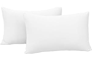 N&Y HOME 2-Pack Jersey Knit Pillow Cases Standard/Queen - Ultra Soft T-Shirt Like White Pillowcases Microfiber Blend - Envelope Closure Queen or Standard Size Set of 2, White